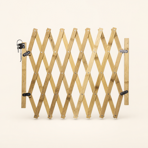 Retractable Wooden Dog & Baby Safety Gate