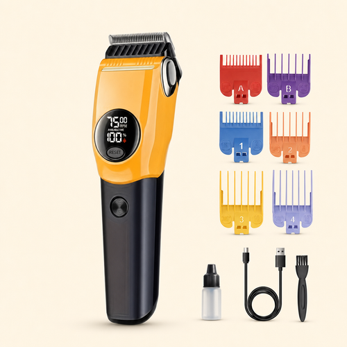 Cordless Dog Grooming Clippers (LCD, Low-Noise)