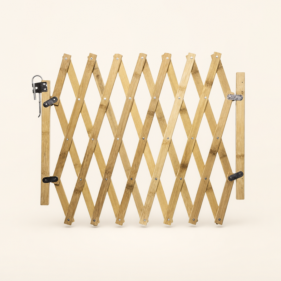 Retractable Wooden Dog & Baby Safety Gate