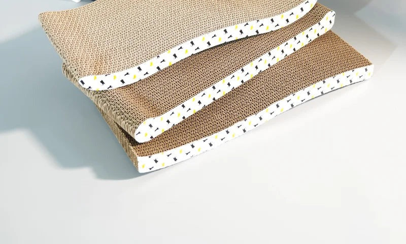 Corrugated cardboard cat scratching boards